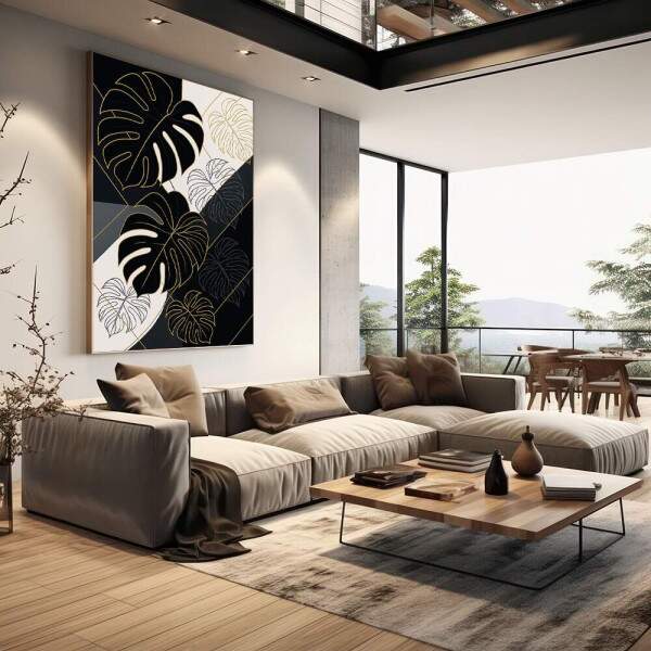Quadro Decorativo Folha Monstera com Elegncia