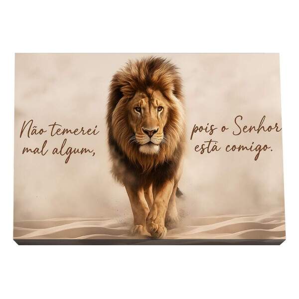 Quadro Decorativo Leo de Coragem e Inspirao