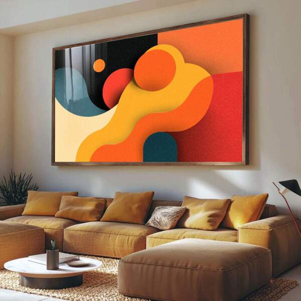 Quadro Decorativo Abstrao de Pura Energia