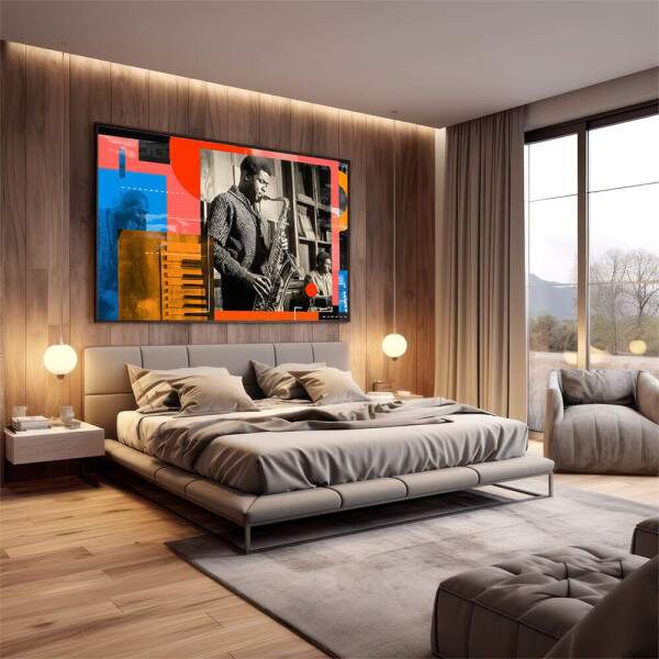 Quadro Decorativo Essncia do Jazz Vibrante