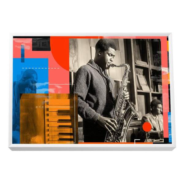 Quadro Decorativo Essncia do Jazz Vibrante