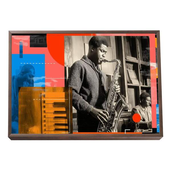 Quadro Decorativo Essncia do Jazz Vibrante