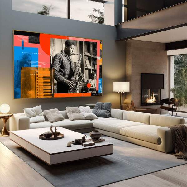 Quadro Decorativo Essncia do Jazz Vibrante