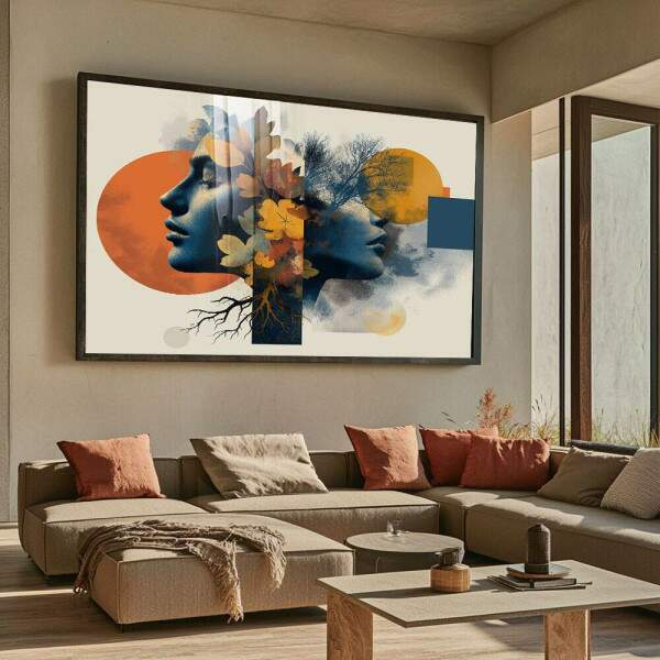 Quadro Decorativo Abstrato da Natureza Harmnica