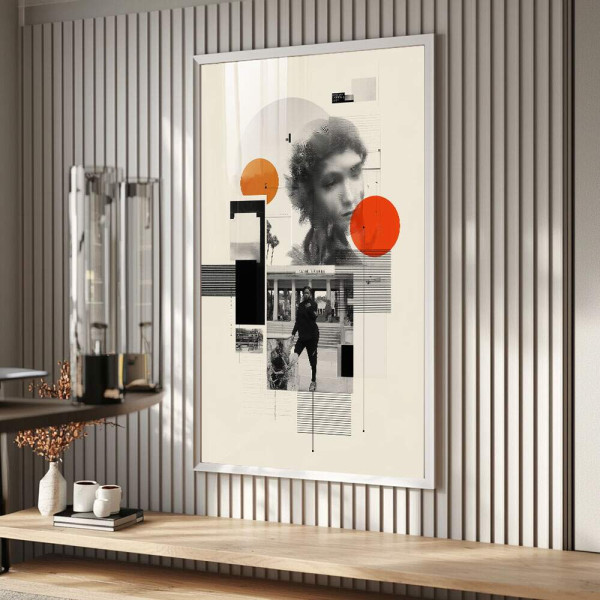 Quadro Decorativo Abstrato Enigmtico Moderno