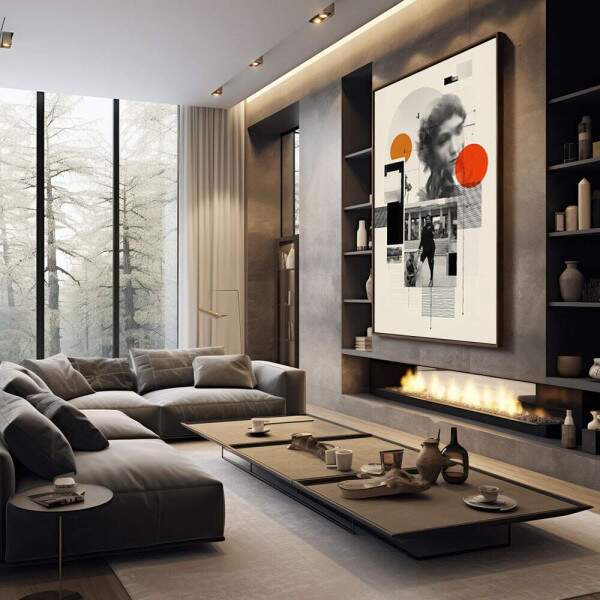 Quadro Decorativo Abstrato Enigmtico Moderno