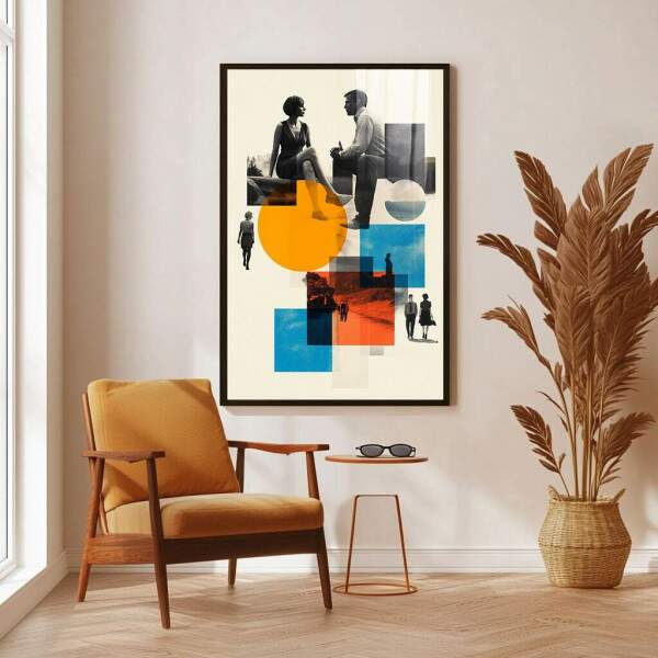 Quadro Decorativo Dilogo Vibrante do Casal