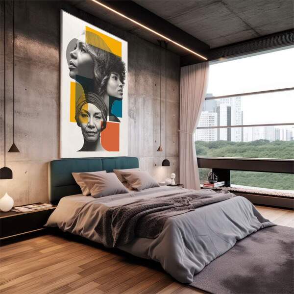 Quadro Decorativo Retratos da Fora Feminina