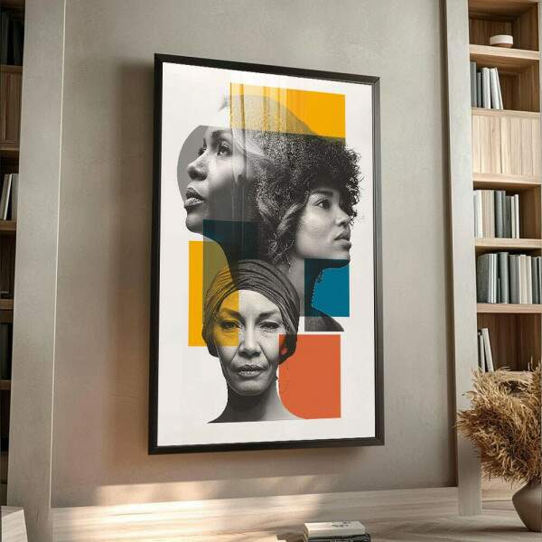 Quadro Decorativo Retratos da Fora Feminina
