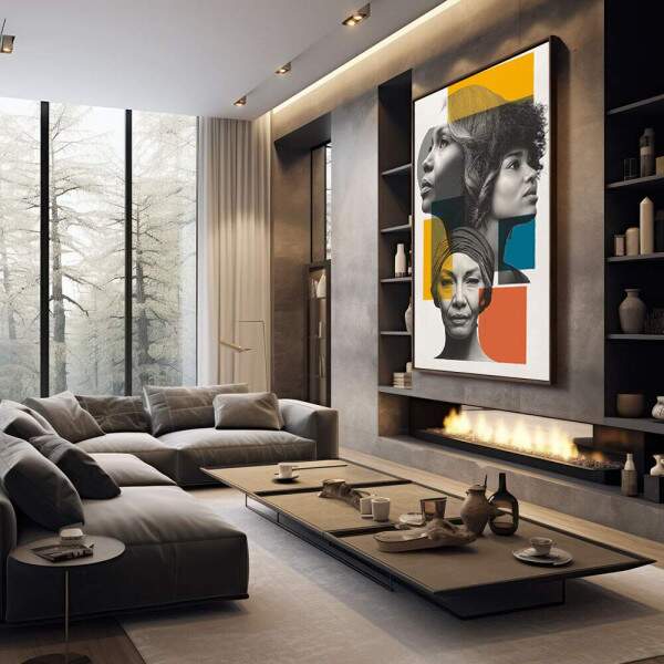 Quadro Decorativo Retratos da Fora Feminina