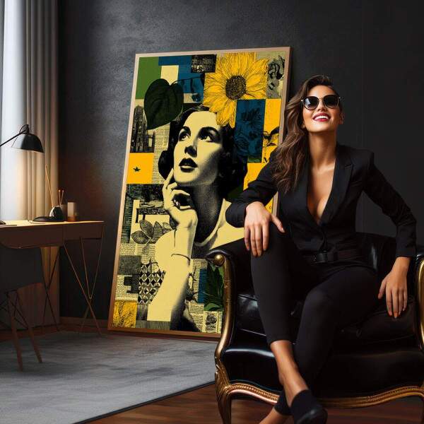 Quadro Decorativo Feminino Reflexivo e Moderno
