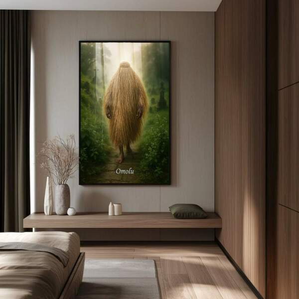 Quadro Decorativo Orix Omolu: Cura e Terra