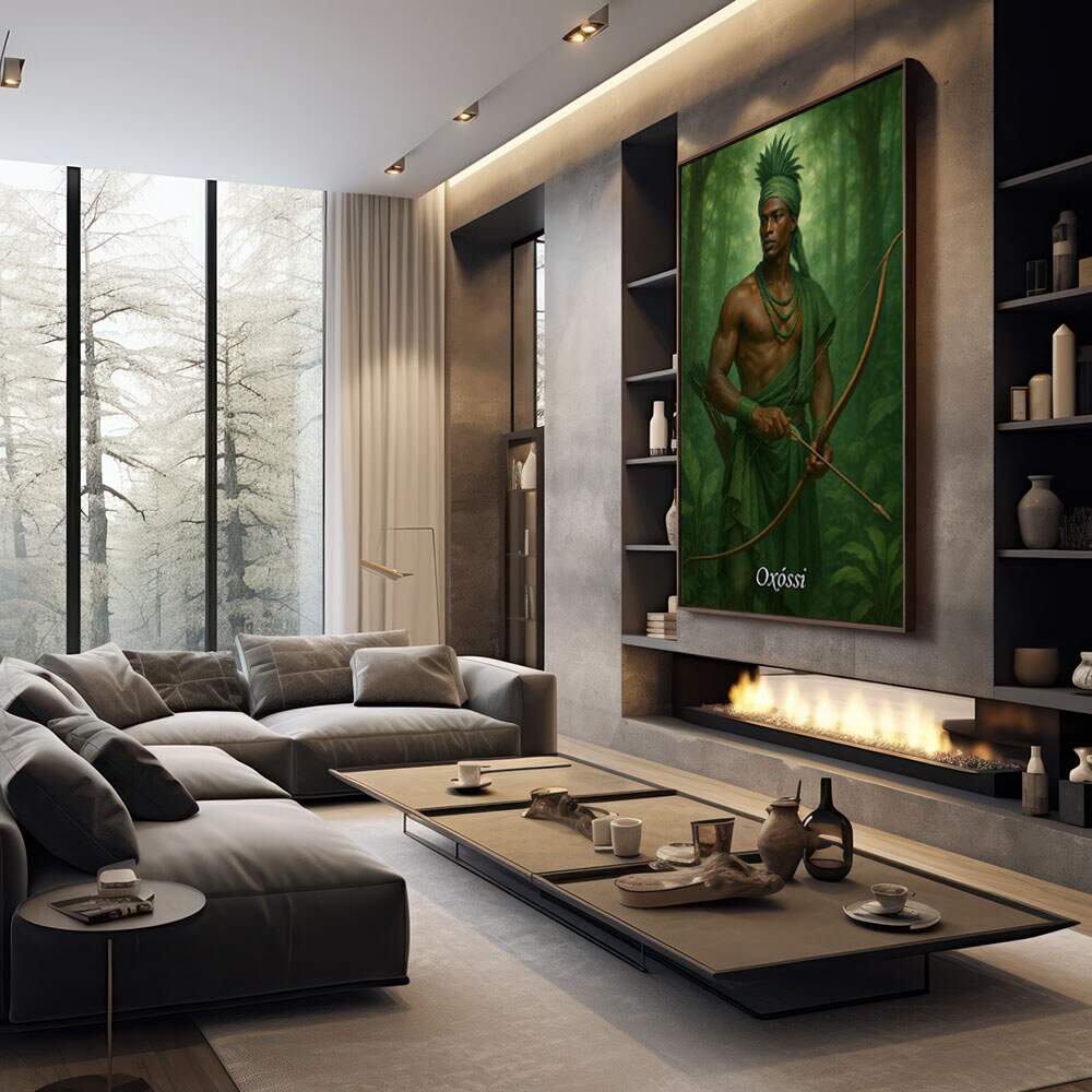 Quadro Orixá Oxóssi - Arte Decorativa para Sua Casa | Porão dos
