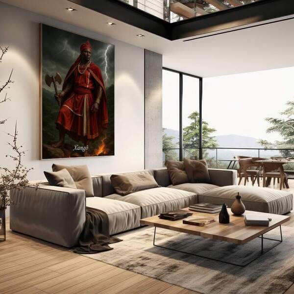 Quadro Decorativo Orix Xang: Justia e Poder