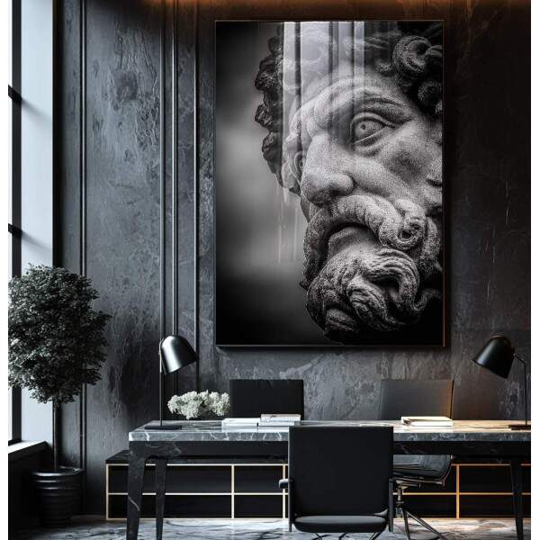 Quadro Decorativo Busto Clssico Preto e Branco
