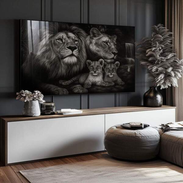 Quadro Decorativo Majestade da Famlia de Lees