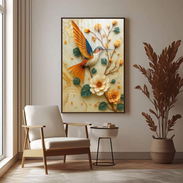 Quadro Decorativo Pssaro Vibrante