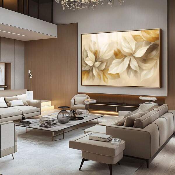 Quadro Decorativo Folhas Elegantes