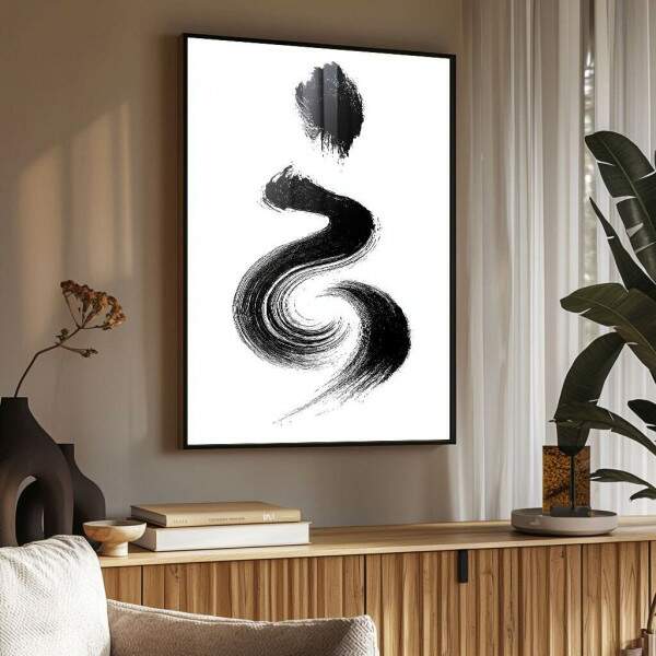 Quadro Decorativo Minimalista Preto e Branco
