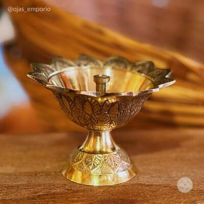 Lamparina Flor Bronze - 6cm