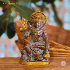Shiva Sentado de Bronze - 12x8cm