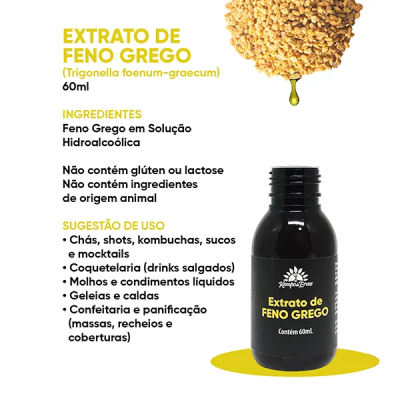 Extrato de Feno Grego - 60ml - Kampo de Ervas