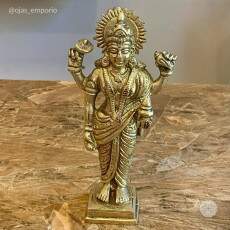 Dhanvantari em P / Bronze - Base Quadrada - 4x15cm