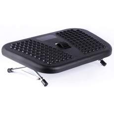 Apoio Descanso Para Ps Massageador Ergonomico Com Ajuste de Altura Preto