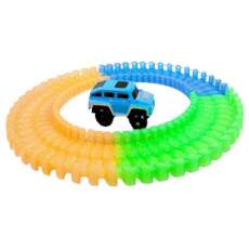 Pista De Corrida Para Montar 56 Peas 70cm Extensvel Flexivel Com Carrinho A Pilha Brinquedo Infantil