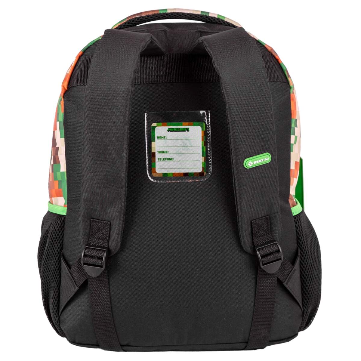 Mochila Escolar Infantil Grande Minecraft Outdoors Oficial Sestini