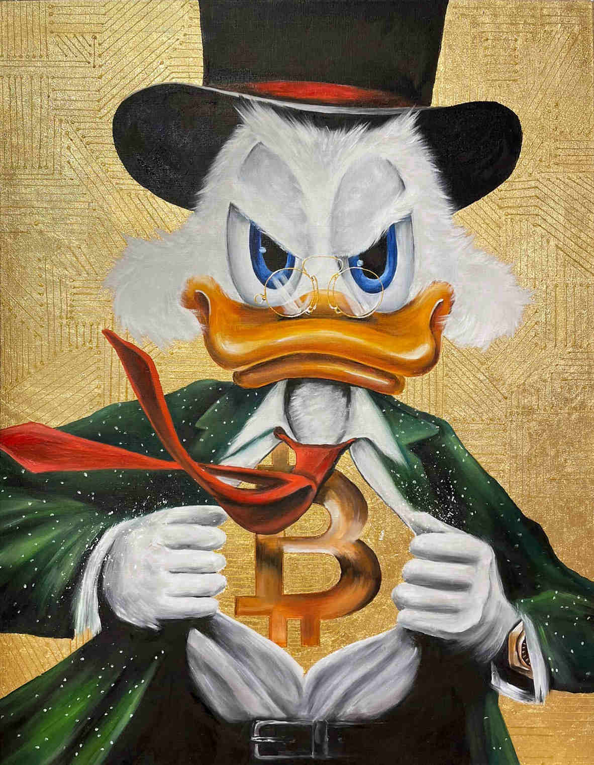 Quadro Decorativo Pato Bitcoin - Transforme Seu Espaço com Estilo | Bibo  Quadros