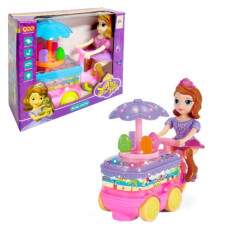 Carrinho de Sorvete com Boneca Bate e Volta com Sons Luzes