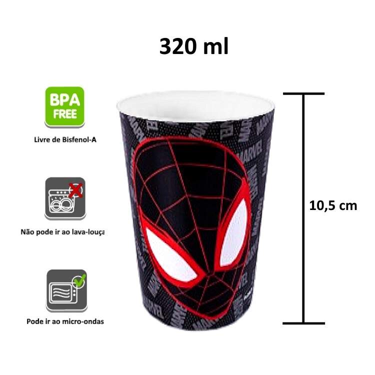 Copo do Homem Aranha Spider Man Premium Coleção 4 Copos