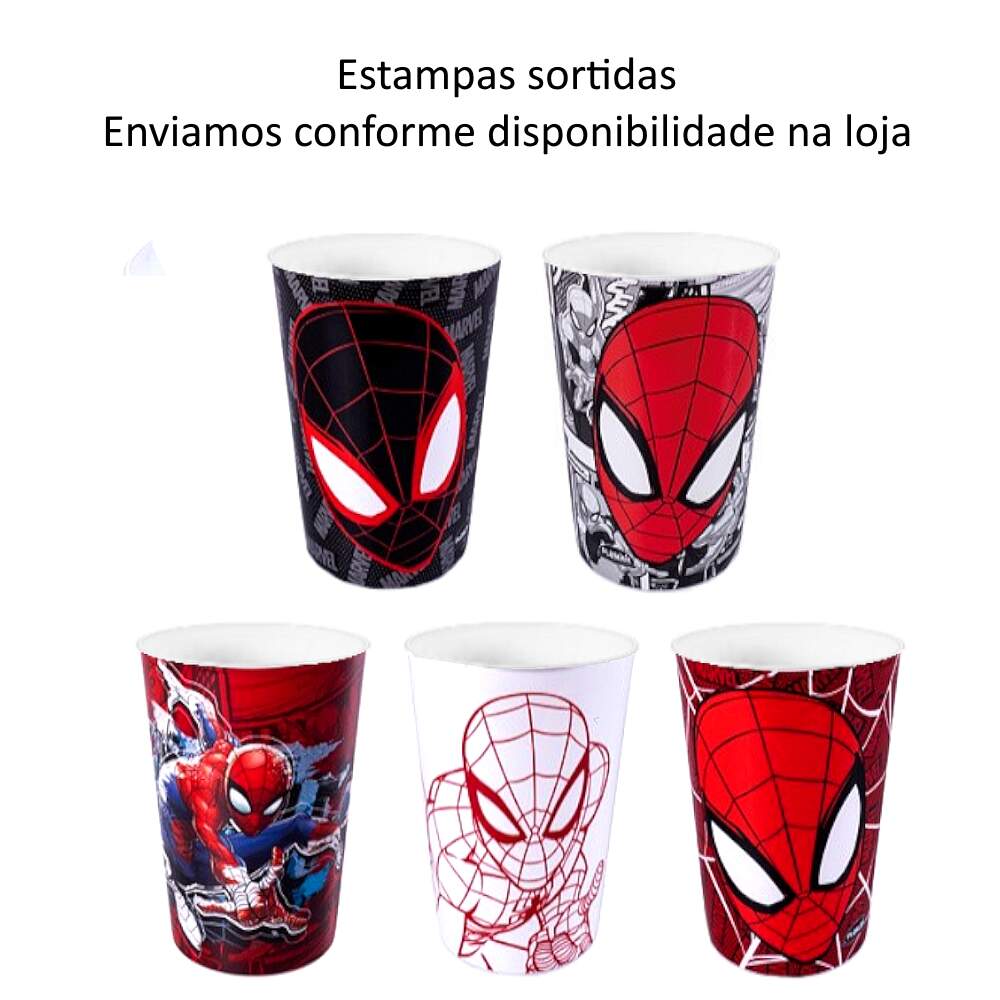 Copo do Homem Aranha Spider Man Premium Coleção 4 Copos