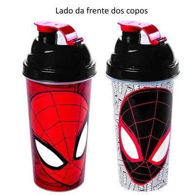 Copo do Homem Aranha Spider Man Premium Cole��o 4 Copos