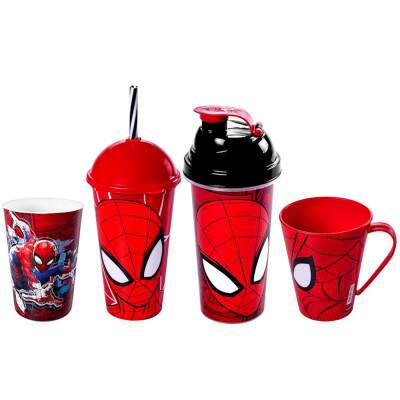 Copo do Homem Aranha Spider Man Premium Cole��o 4 Copos