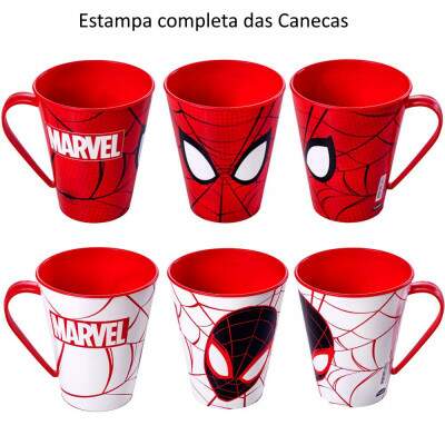 Copo do Homem Aranha Spider Man Premium Cole��o 4 Copos