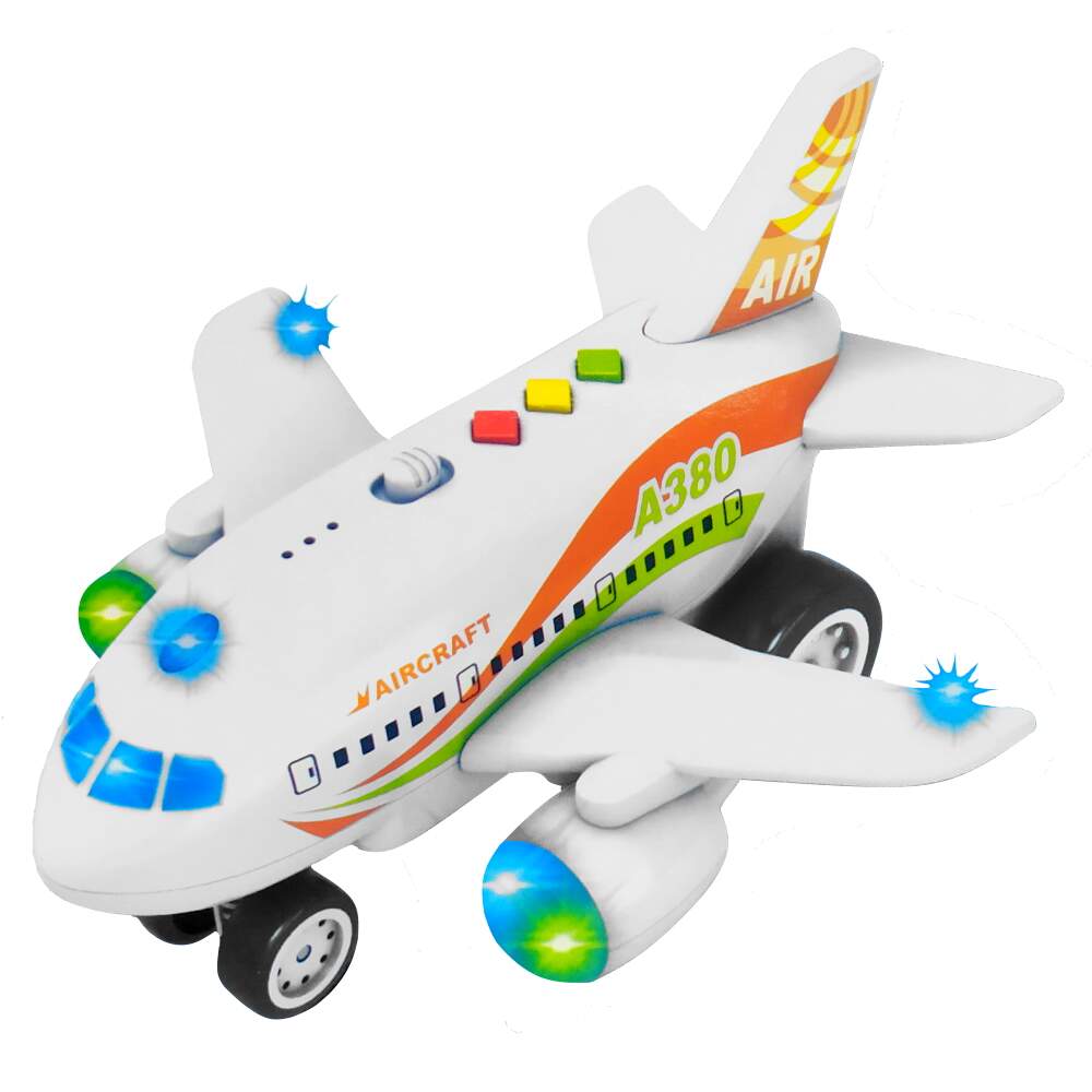 Avião Infantil Eletrônico com Botões Interativos com Luzes e Sons