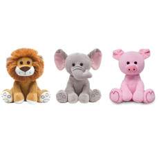 Kit 3 Pel�cias Baby Meu Le�ozinho Meu Elefantinho e Meu Porquinho Buba