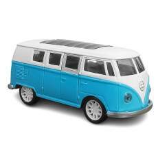 Carrinho em Miniatura Perua Kombi Azul de Ferro Realista 1:32