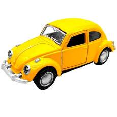 Fusca De Metal Cl�ssico Miniatura Fric��o Abre As Portas Amarelo