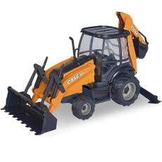 Trator de Brinquedo Miniatura Retroescavadeira Case 580n