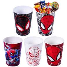 kit 5 Copo Homem Aranha Lembran�as Doces Decora��o de Festa Infantil 320ml Plas�til