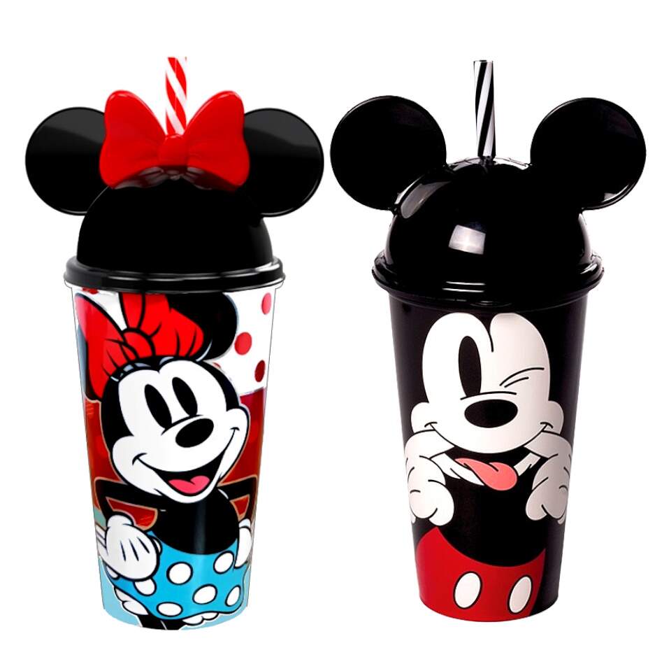 Kit 40 Copo Minnie E Mickey Com Orelhas Para Festa Infantil