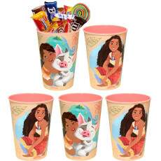 Kit 6 Copo da Moana p/ Festa Infantil Lembran�a Anivers�rio
