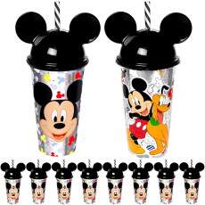 Kit 10 Copos do Mickey com Orelhas p/ Festa Infantil Decora��o Lembrancinha