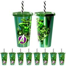 Kit 10 Copos do Hulk de Orelha Festa Infantil Decora��o Lembrancinha Anivers�rio