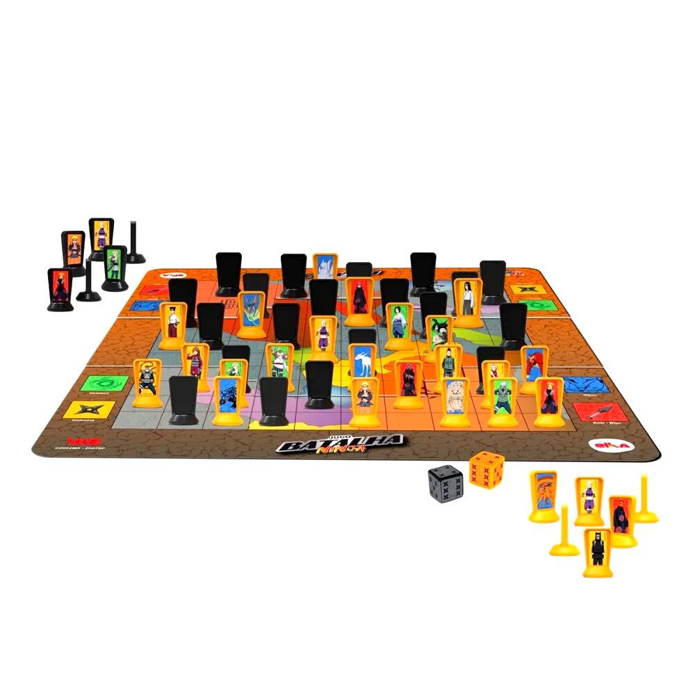Jogo Batalha Ninja Naruto Shippuden Tabuleiro 2 Jogadores Infantil Elka