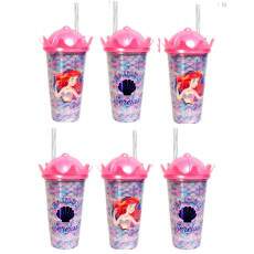 Kit 6 Copos da Ariel Pequena Sereia p/ Festa Infantil Decora��o Lembrancinha