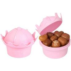 Kit 2 Pote de Lembran�a Coroa Princesa p/ Festa Infantil Rosa